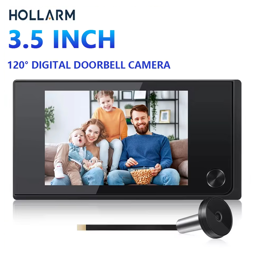 Smart Home Battery Camera - Hollarm 3.5 Inch Wireless Doorbell Camera