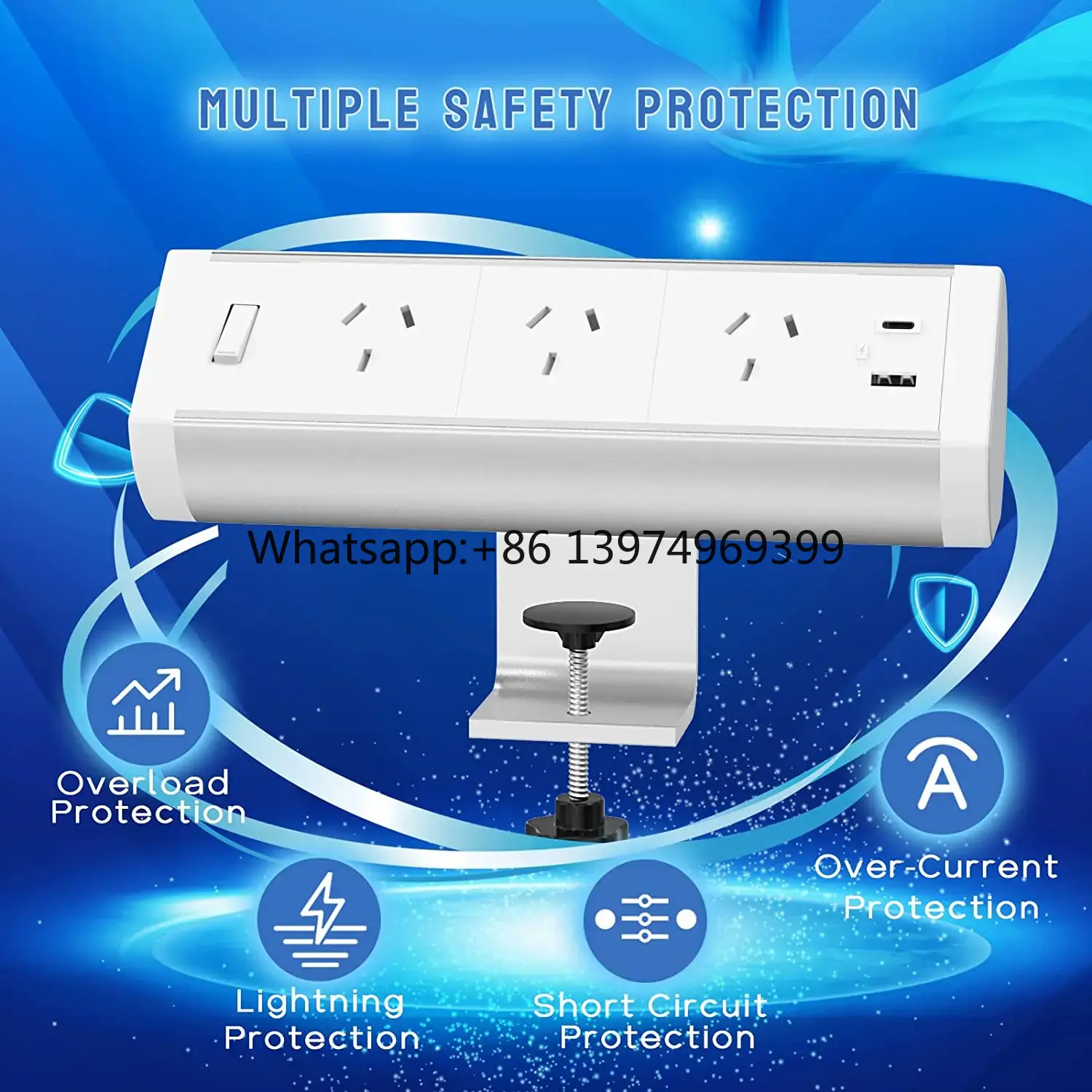 Smart Power Strip - AU Power Outlet Aluminium Alloy Switched
