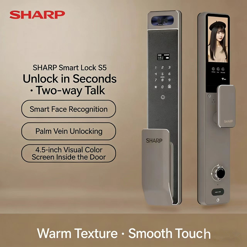 Smart Home Battery Camera - Sharp S5-FV Fully Automatic Smart Lock