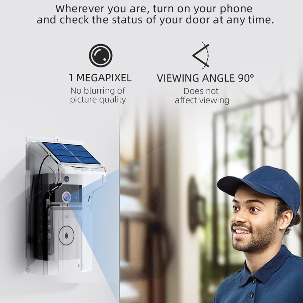 Smart Home Battery Camera - Wifivisual Doorbell Bell Camera Wireless Solar