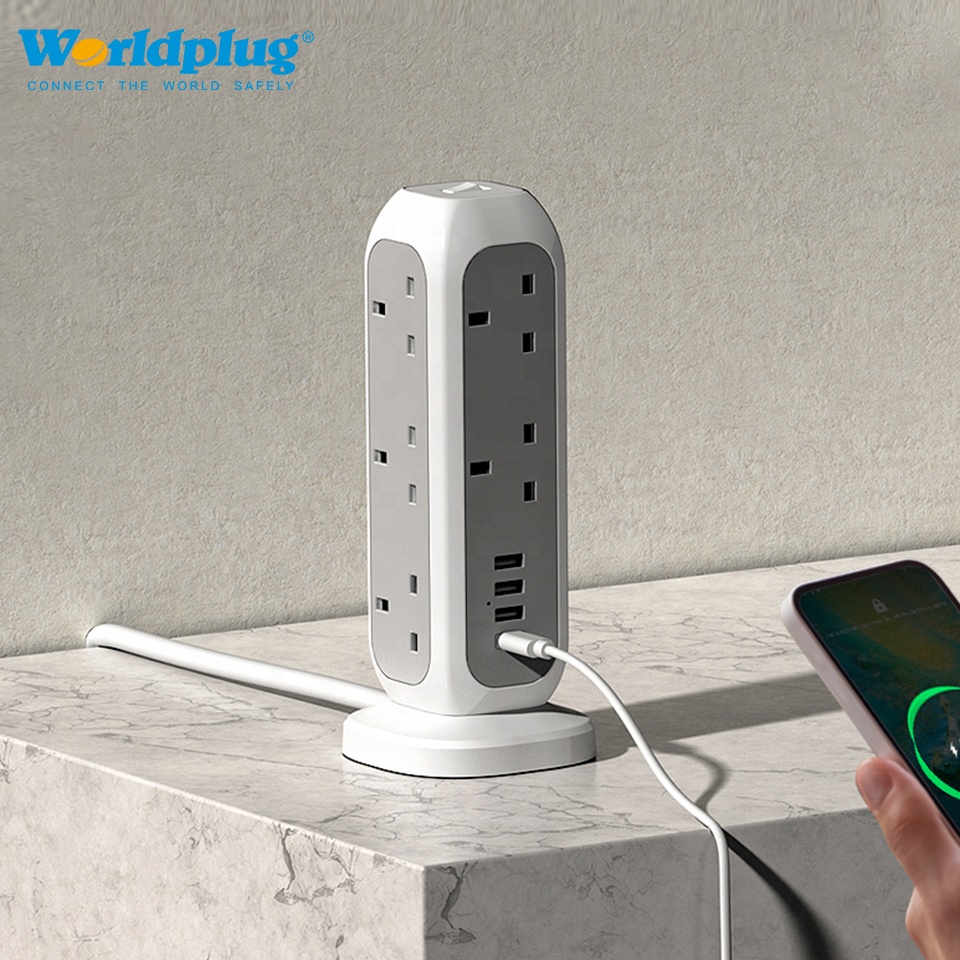 Smart Power Strip - 11 Outlets Electrical Uk Extension Lead