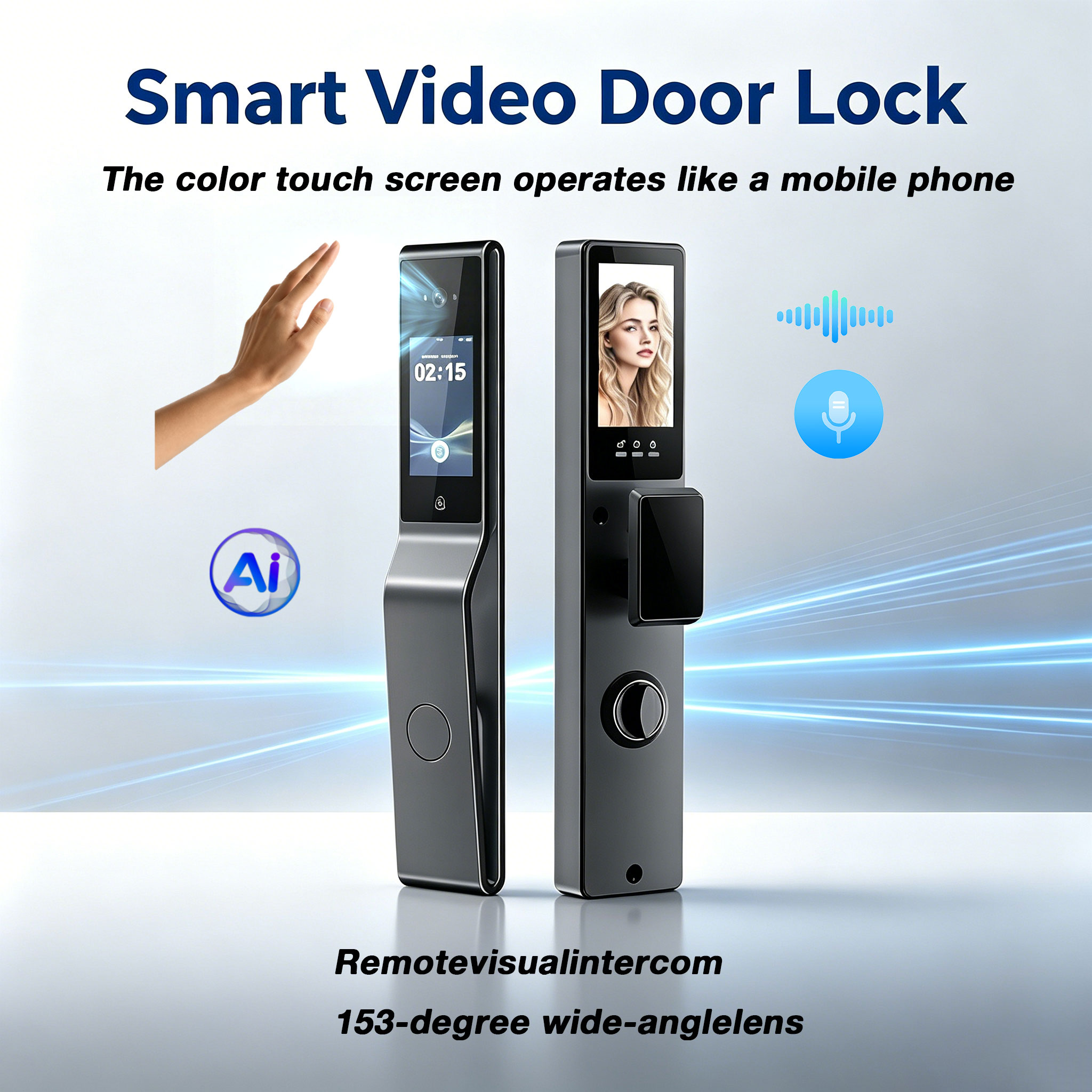 Smart Home Villa - Glomarket AI Dual-screen Smart Door Lock