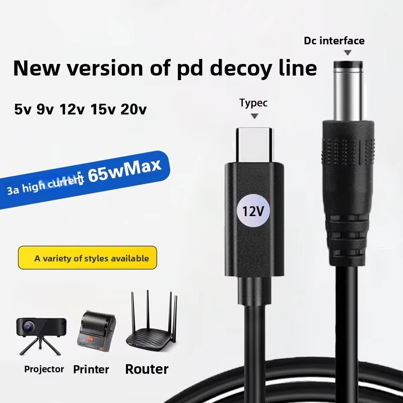 Smart Power Strip - DC 5.5x2.1mm Male to Type-C PD