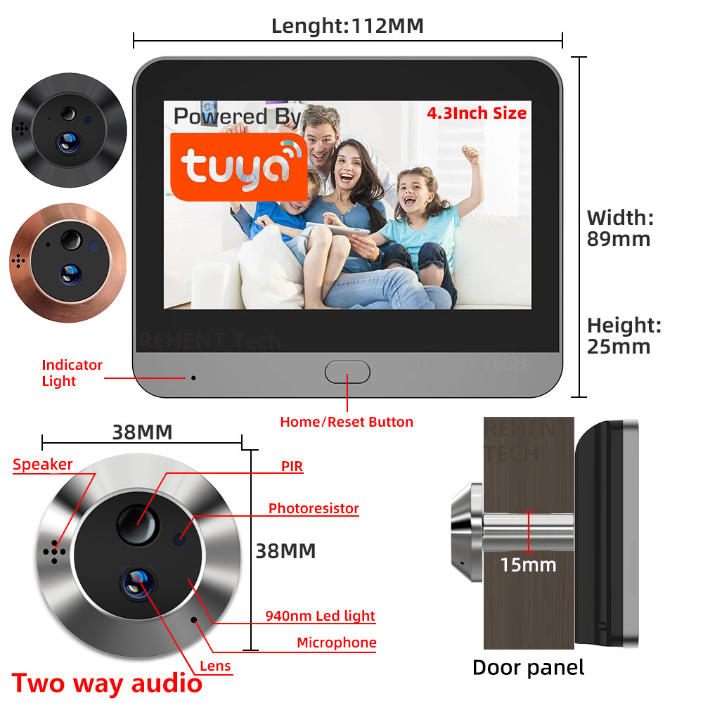 Smart Home Battery Camera - Mini Two Way Audio 3MP Tuya