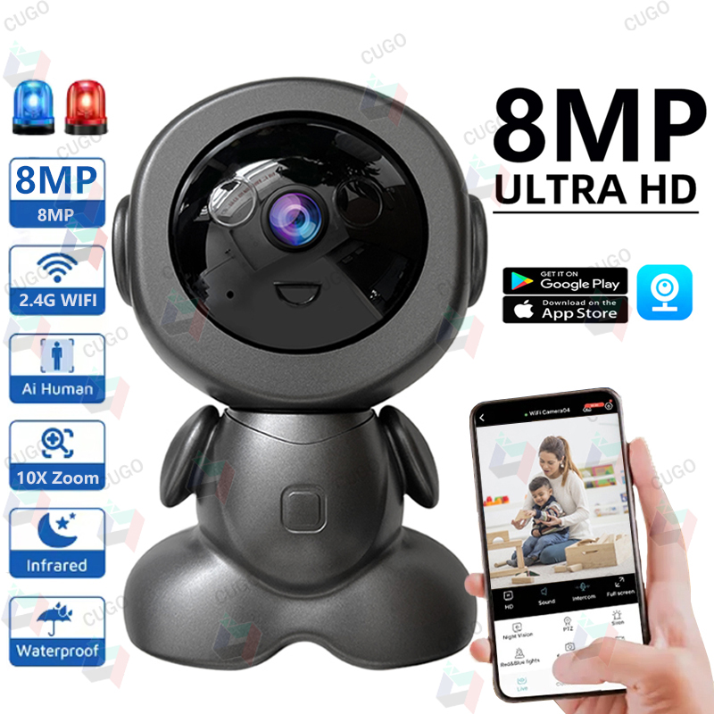 8MP Wifi Surveillance Robot Ca - Smart Home Os recension och pris