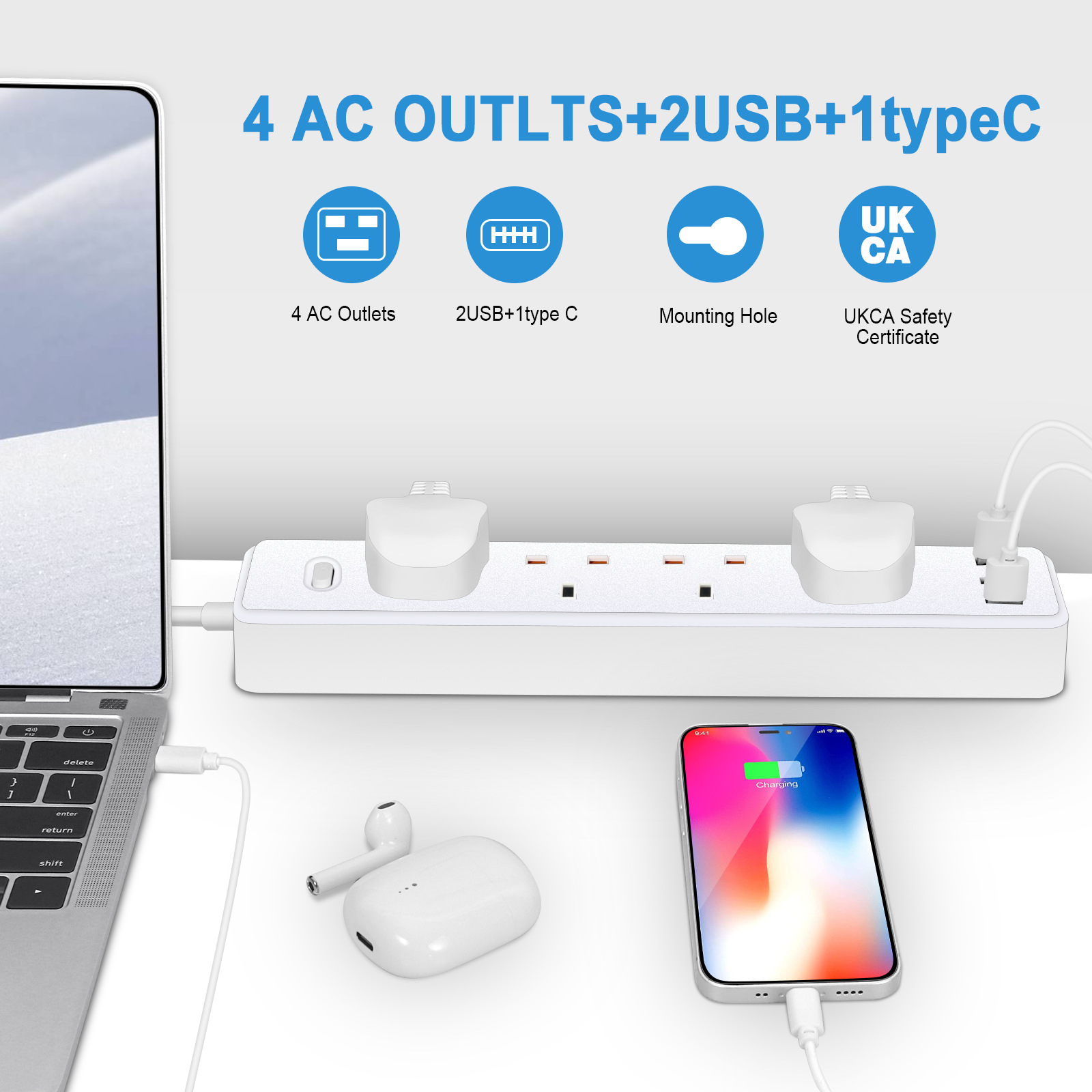 Power Strip Electric Socket UK - Smart Power Strip recension och pris