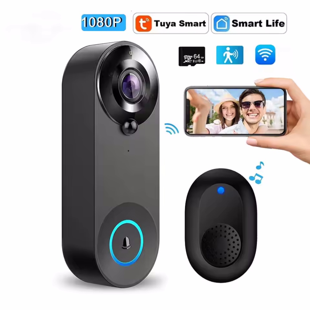 Tuya 1080P Wireless WIFI Doorb - Smart Home Battery Camera recension och pris