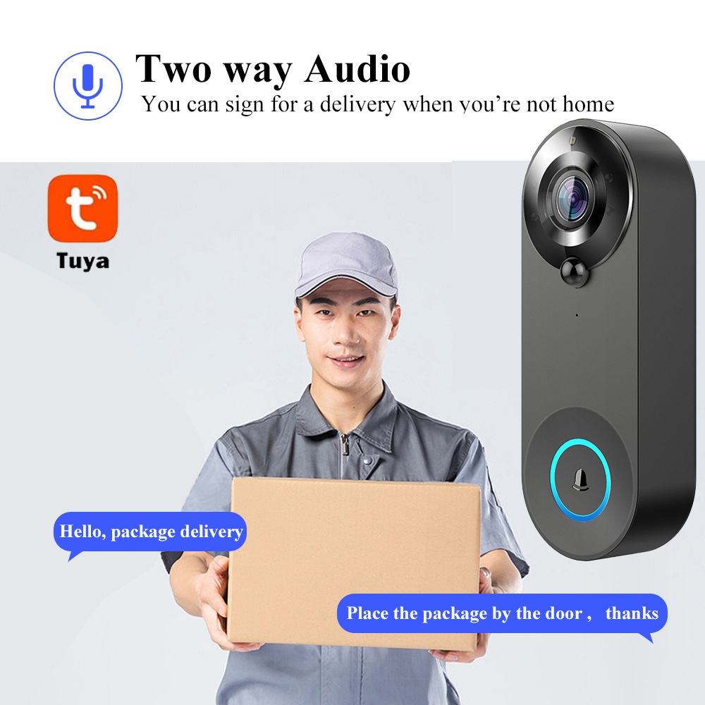Tuya 1080P Wireless WIFI Doorb - Smart Home Battery Camera recension och pris