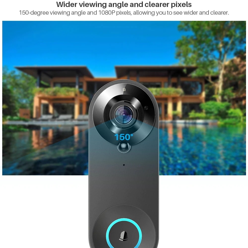 Tuya 1080P Wireless WIFI Doorb - Smart Home Battery Camera recension och pris