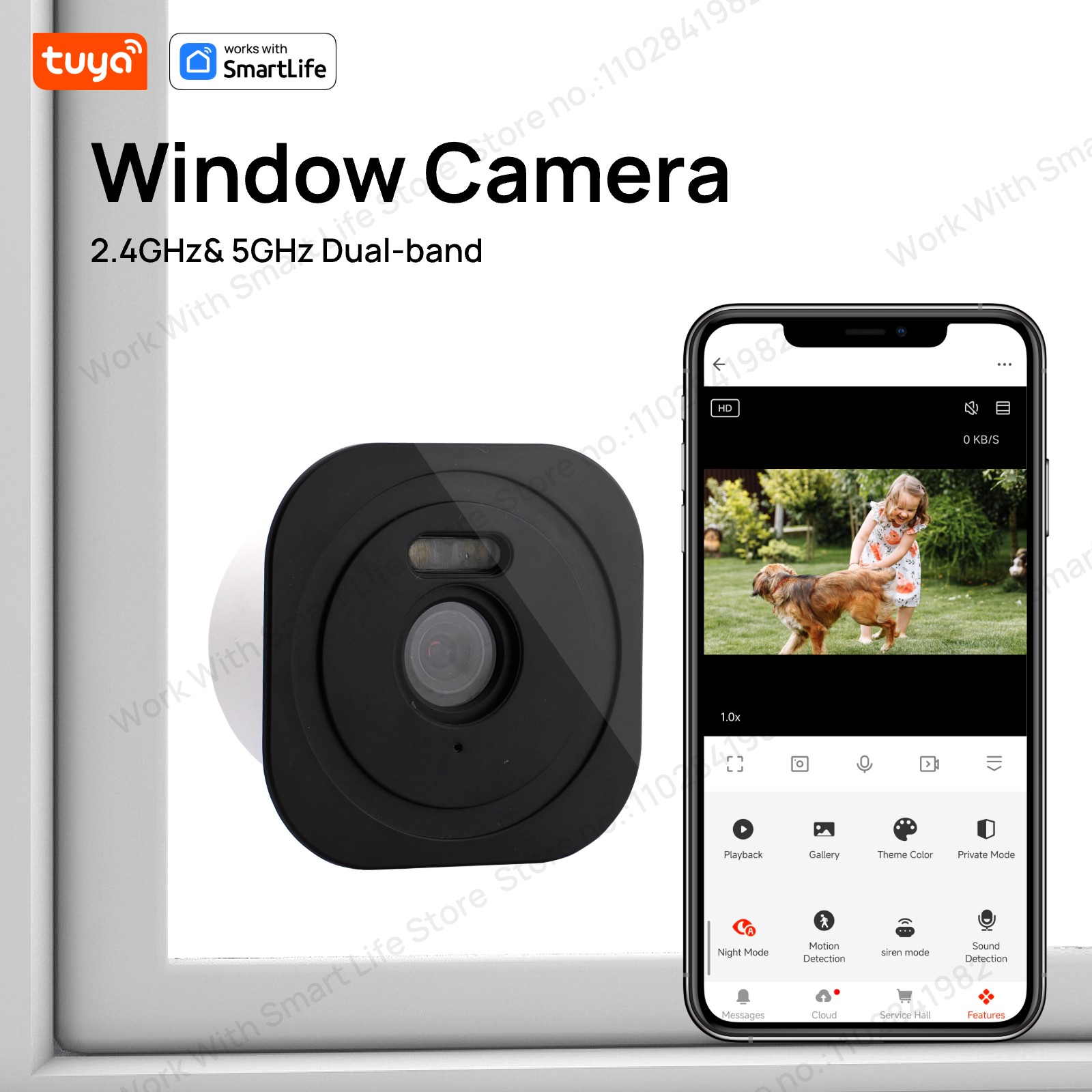 3MP 2K Tuya Window Camera,2.4G - Smart Home Os recension och pris