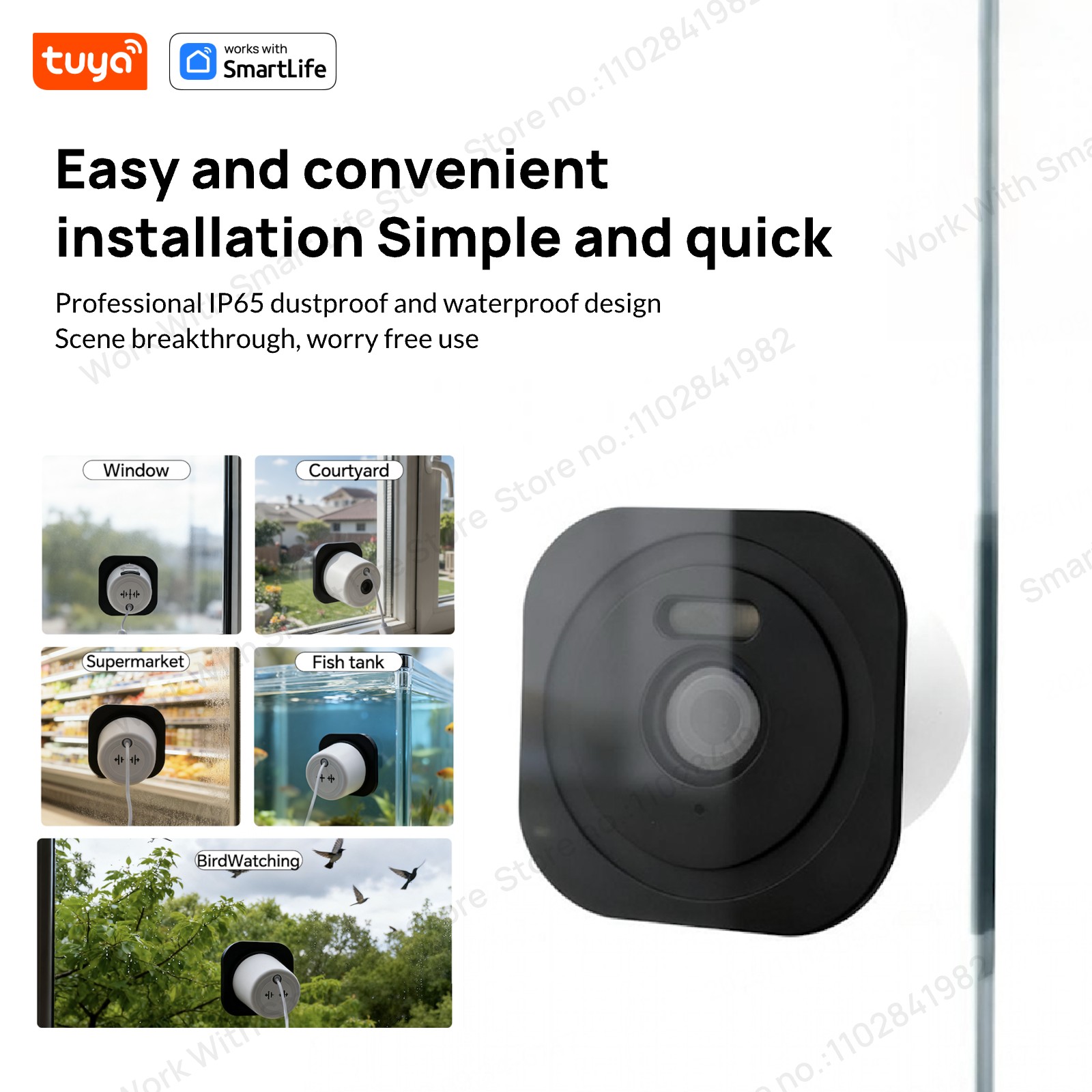 3MP 2K Tuya Window Camera,2.4G - Smart Home Os recension och pris