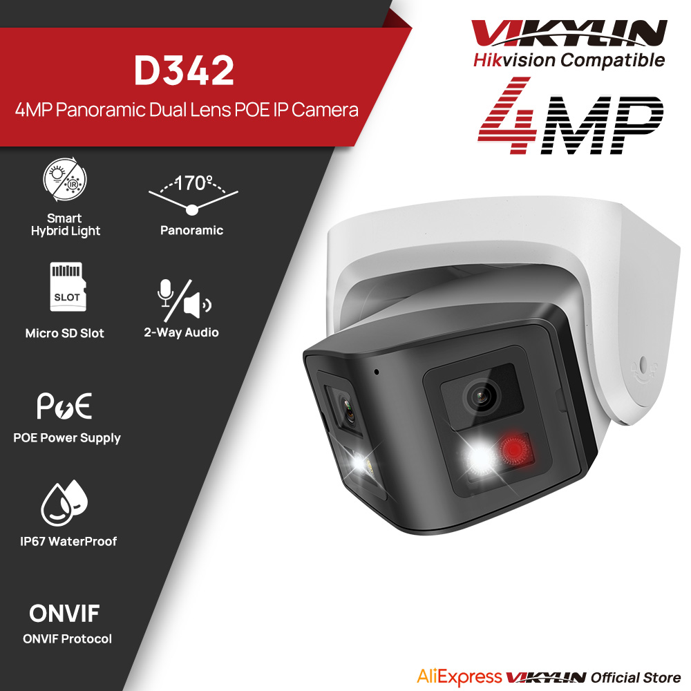 Vikylin 4MP Panoramic Dual Len - Smart Home Hikvision recension och pris