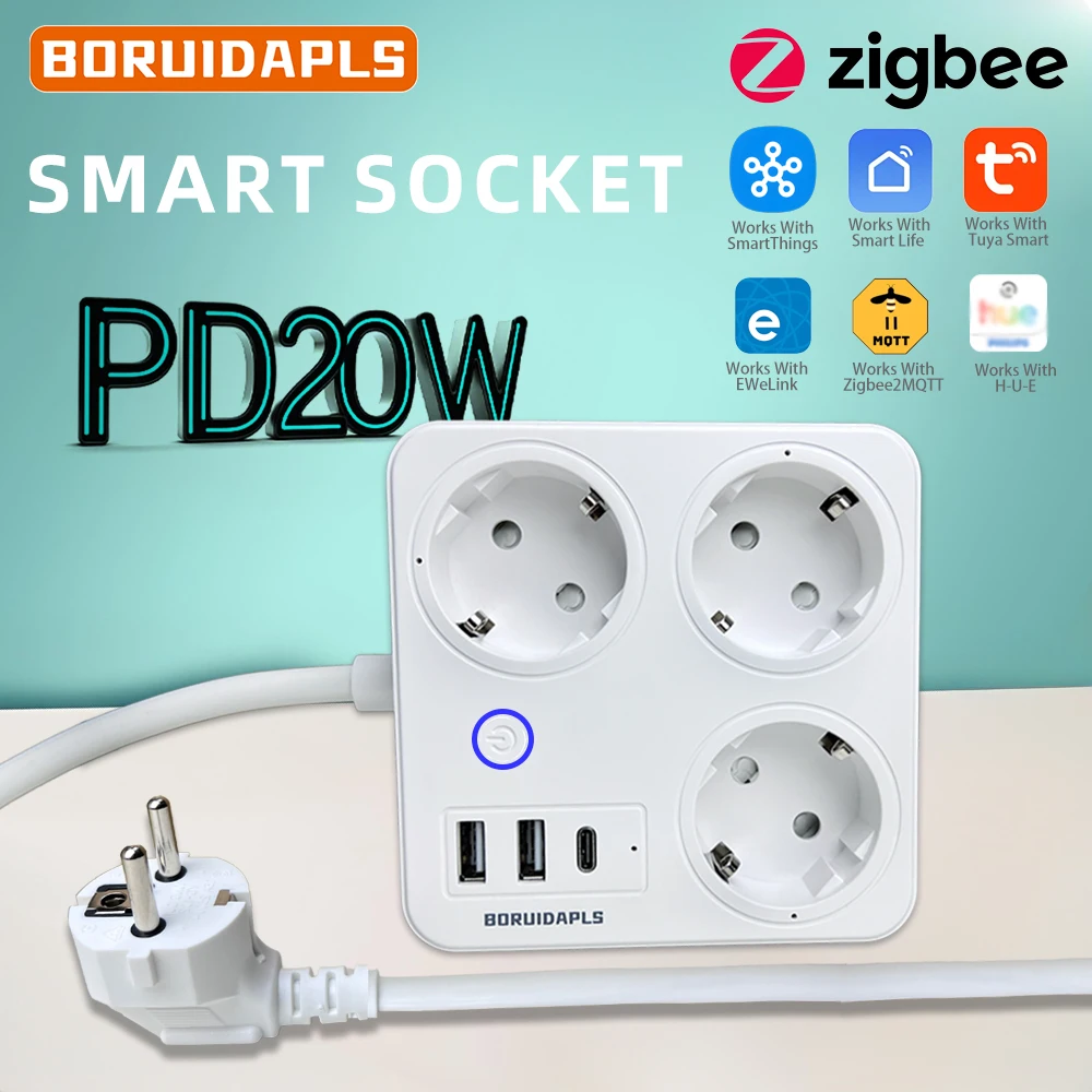 BORUIDAPLS ZigBee EU Smart Pow - Smart Power Strip recension och pris