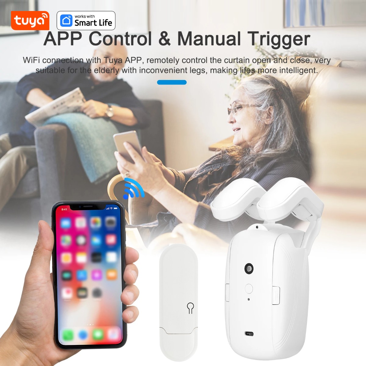 1/2PCS Tuya Smart WiFi Curtain - Smart Home Vimar recension och pris