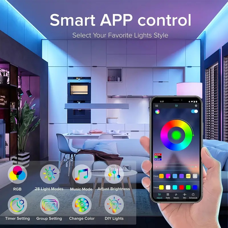 Smart Led Strip Lights Music S - Smart Home Llm recension och pris
