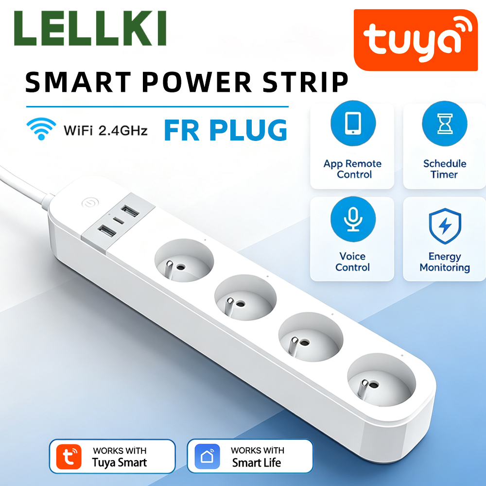 LELLKI FR WiFi Tuya Smart Powe - Smart Power Strip recension och pris
