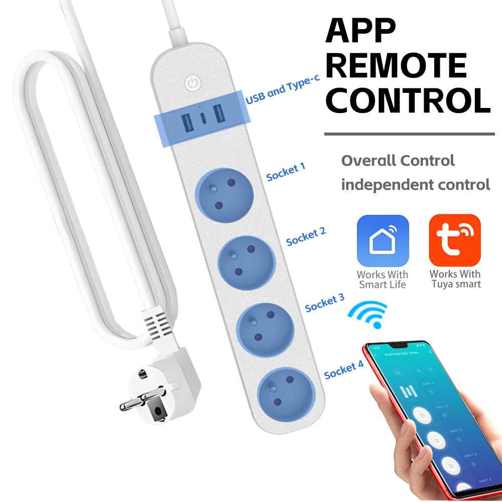 LELLKI FR WiFi Tuya Smart Powe - Smart Power Strip recension och pris
