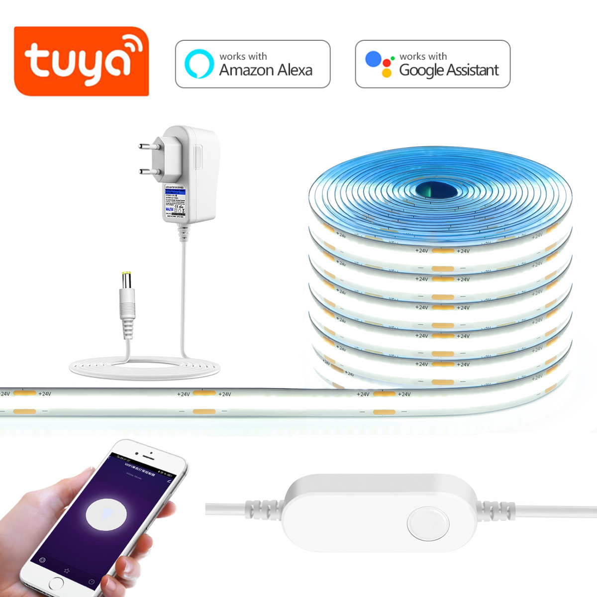 3M 5M 10M 24V COB LED Strip Li - Smart Home Llm recension och pris