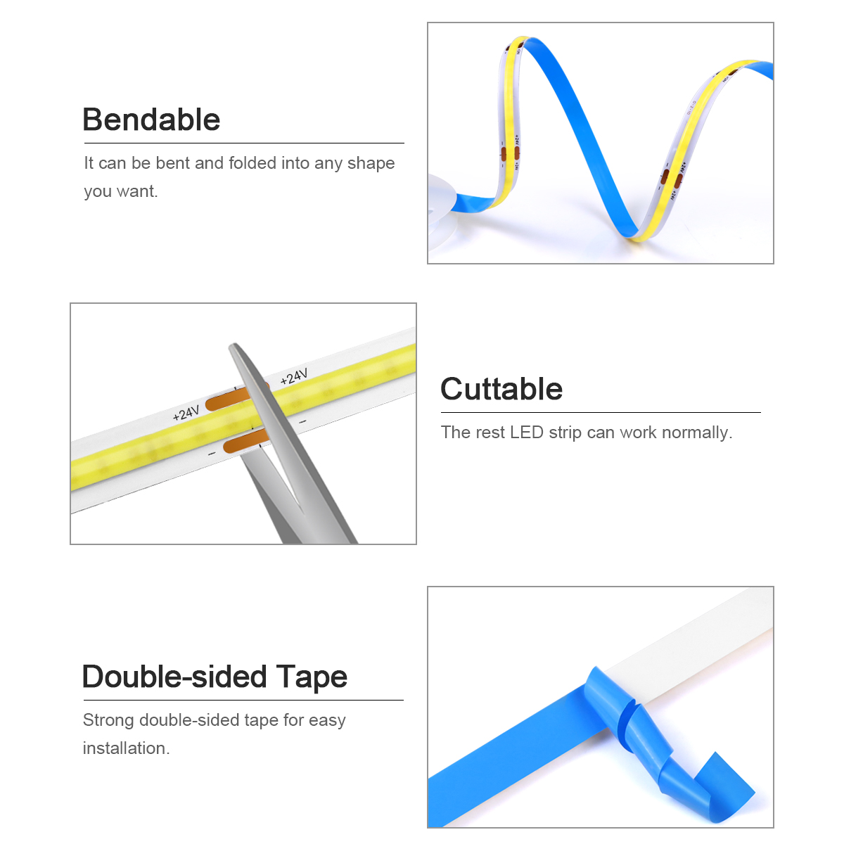 3M 5M 10M 24V COB LED Strip Li - Smart Home Llm recension och pris