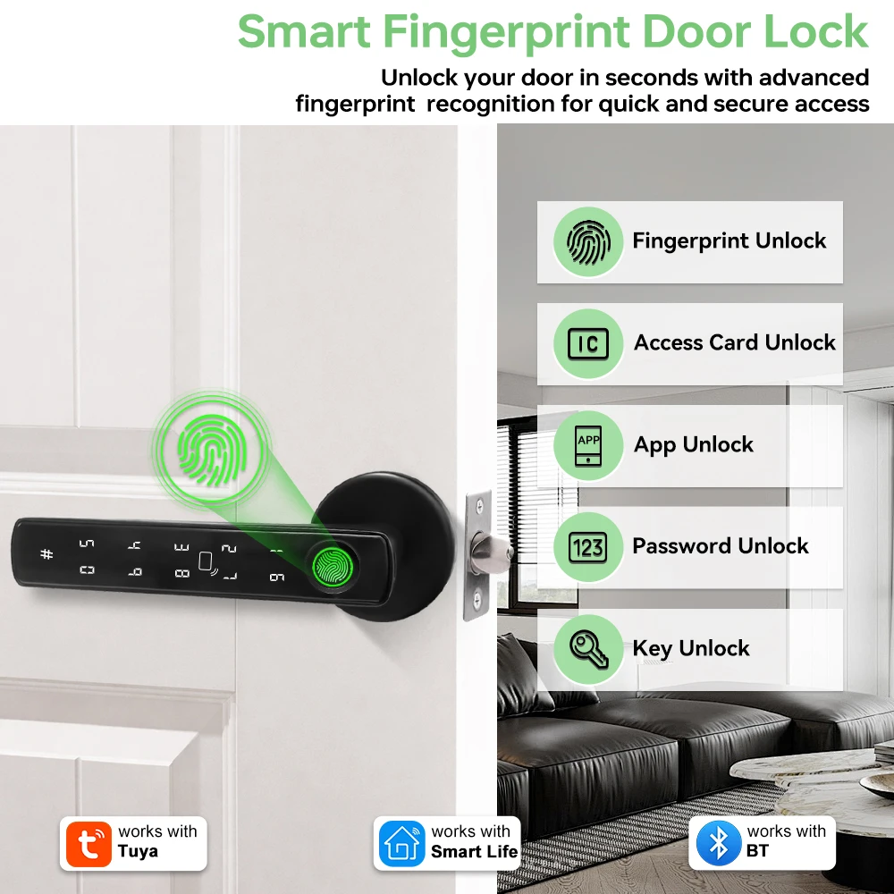 Tuya Bluetooth Smart Fingerpri - Smart Home Lock recension och pris