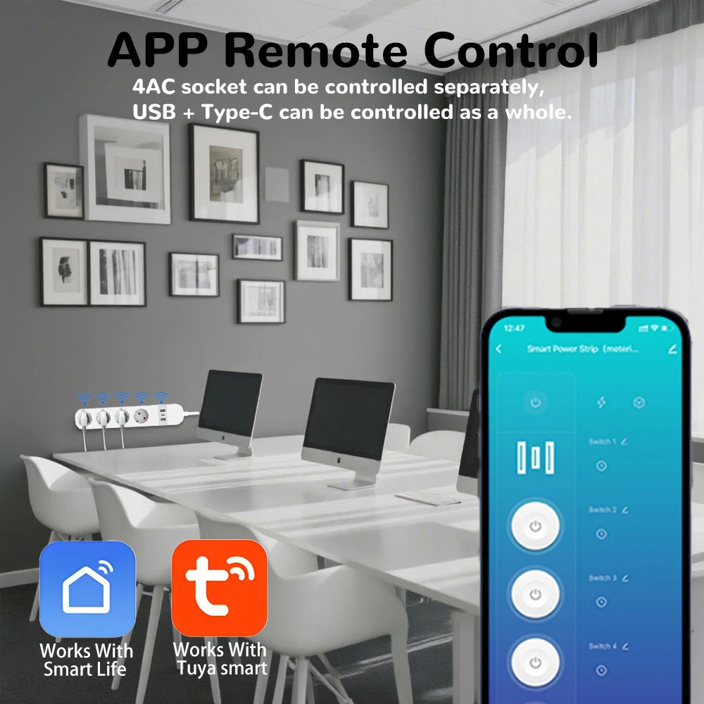 BORUIDAPLS EU Plug WiFi Smart  - Smart Power Strip recension och pris