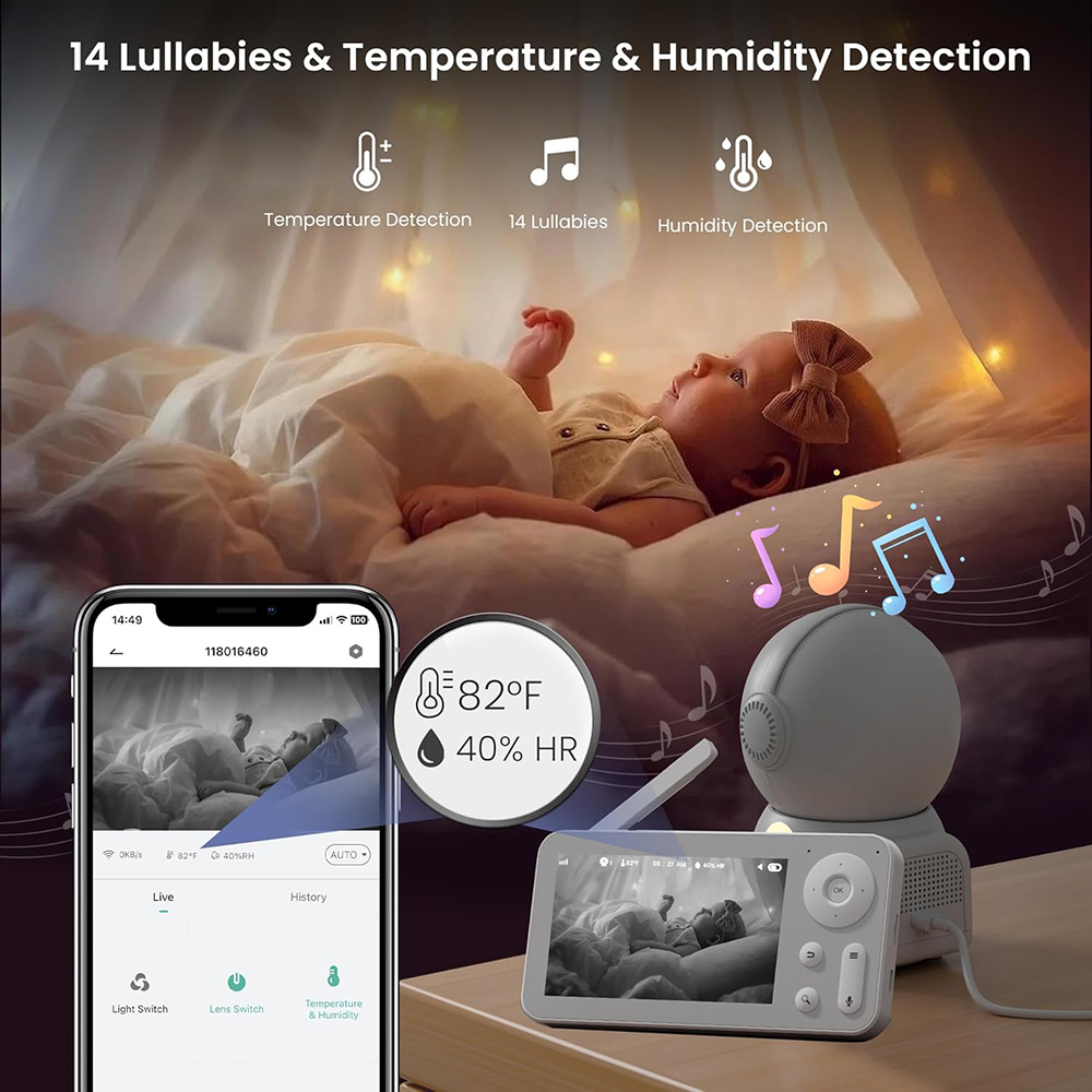 2K Baby Monitor with 2 Cameras - Smart Home Battery Camera recension och pris