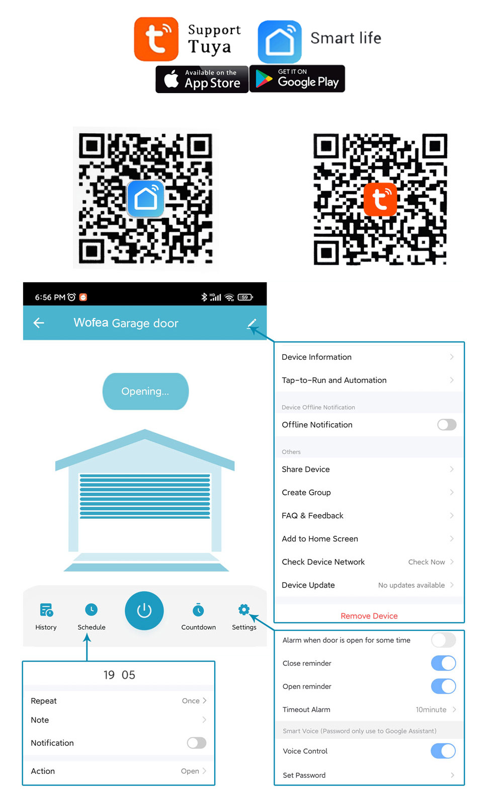 Wofea Tuya Smart WIFI 2.4G Gar - Smart Home Vimar recension och pris